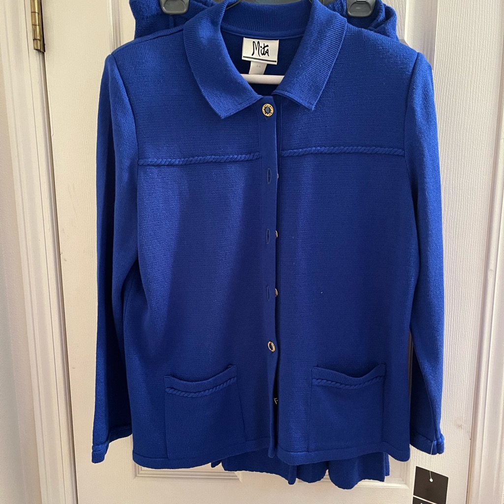 Mia Blue Skirt Set Elegant And Chic